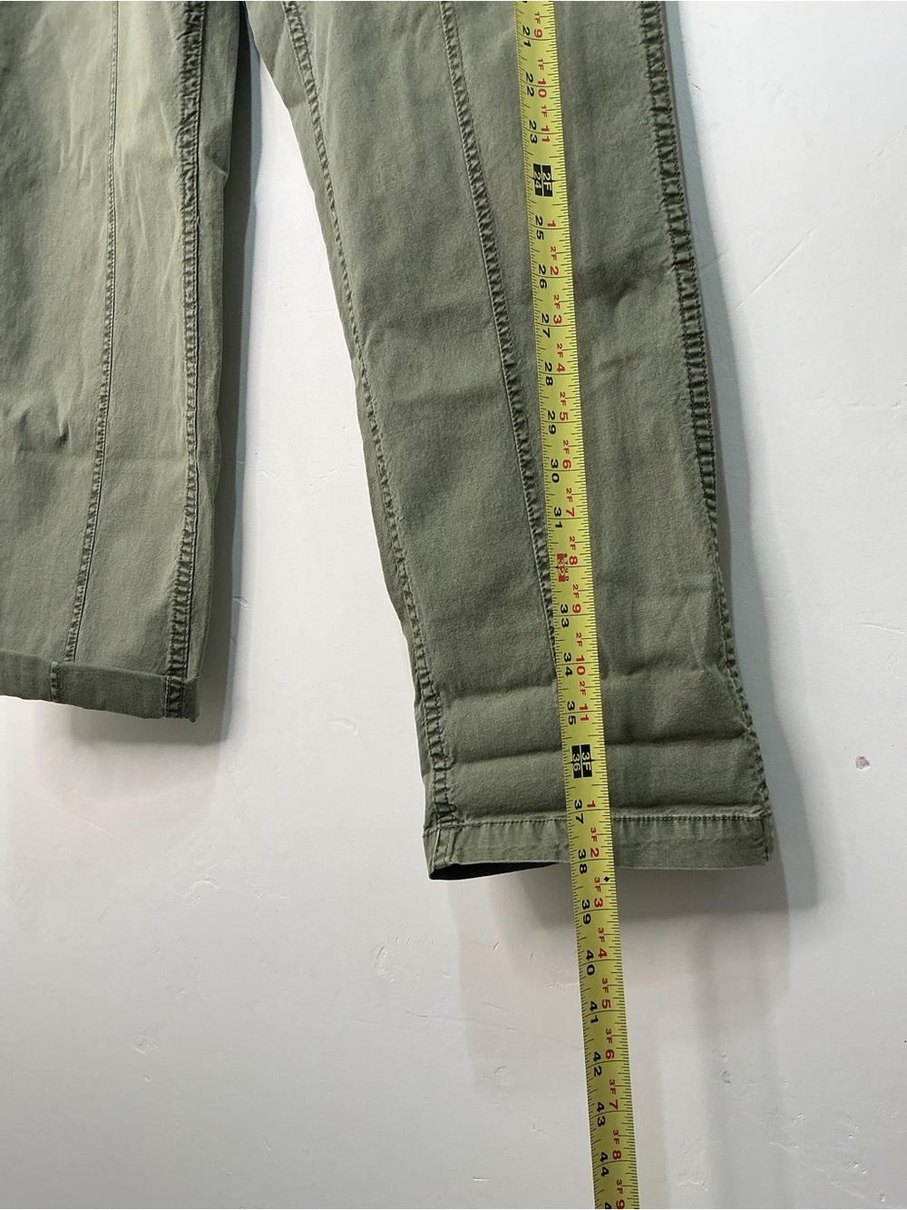 Anthropologie Floral Tapestry Pocket Pants Women Size 30 Olive Green Boho Artsy - Picture 10 of 10